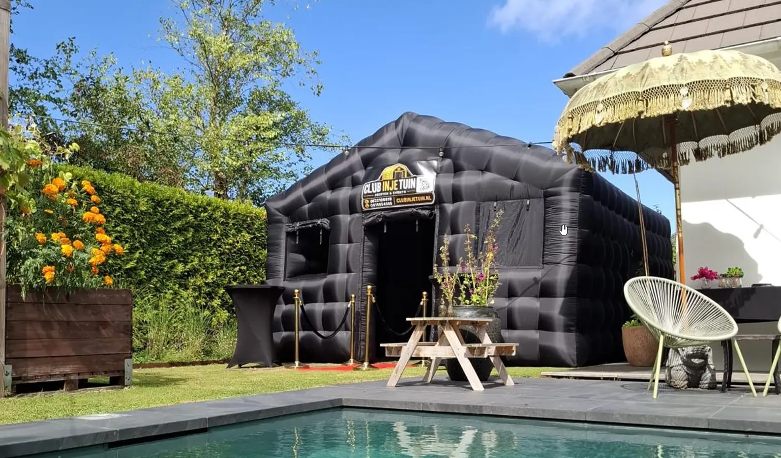 Discotent huren in heel Nederland — opblaasbare partytent in je tuin